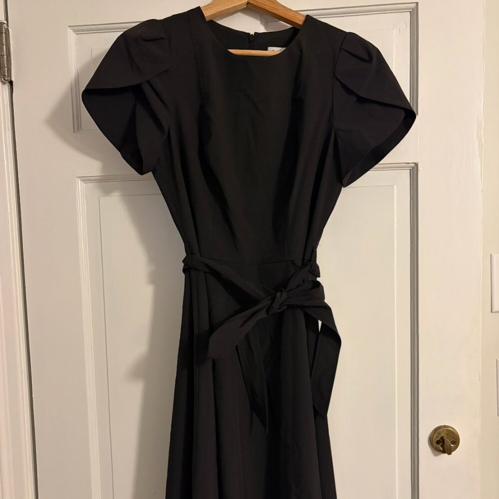 Elegant Black Puff Sleeve Dress